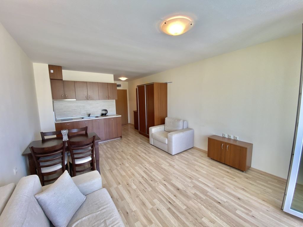 Functional studio with mountain view – Sunny Beach, northern area, 500 m from the beach
