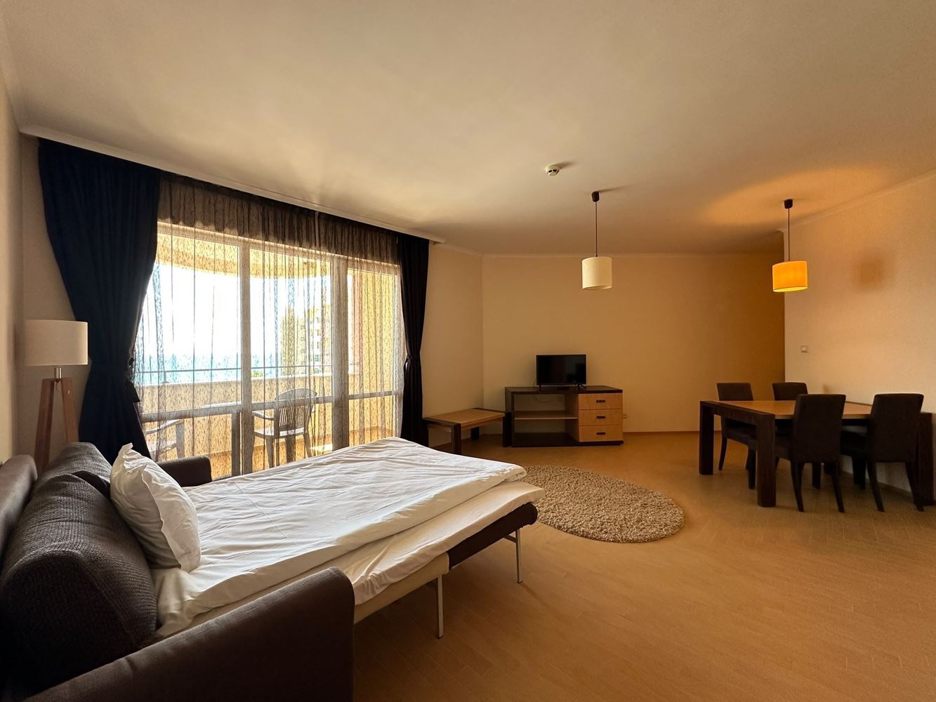 Apartment with an Impressive Sea Panorama on the First Line in Sunny Beach