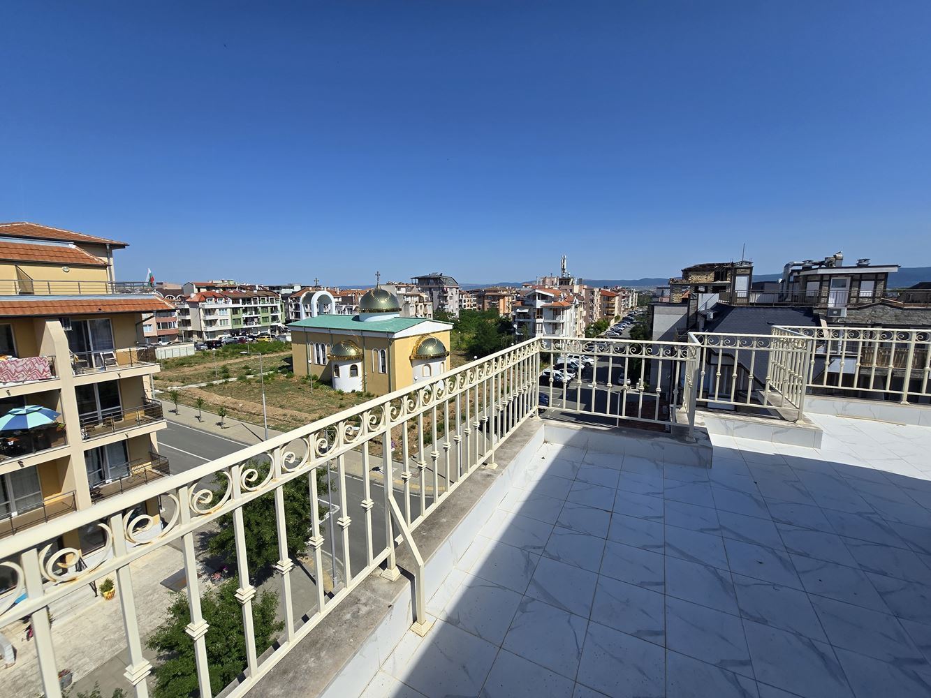 Studio with a Huge Panoramic Terrace and Wonderful View in Nessebar, Cherno More 2 District – No Maintenance Fee