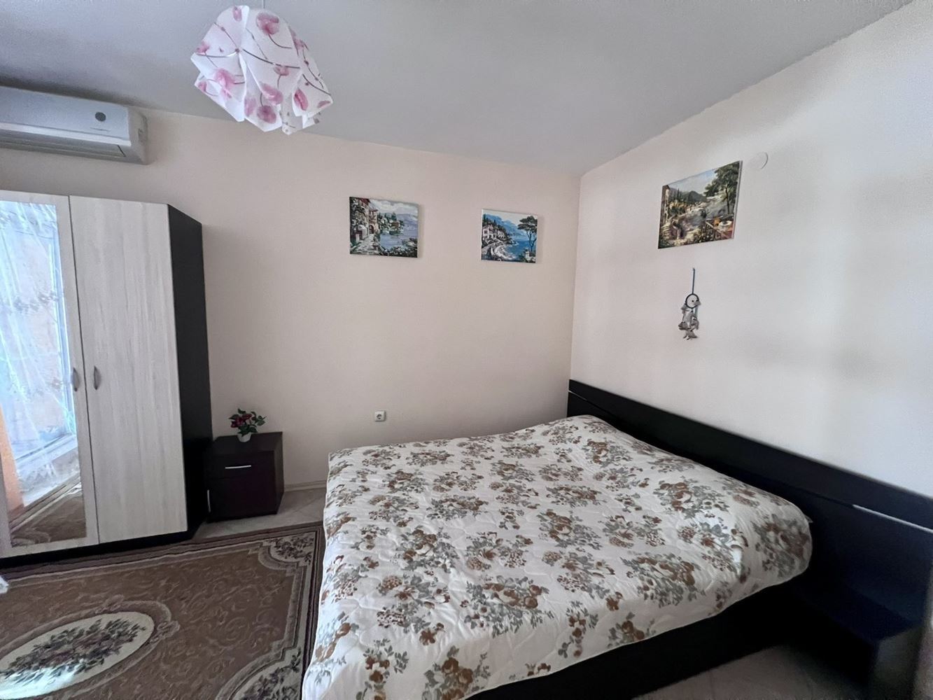 Spacious three-room apartment with two bedrooms and pool view in Sunny Beach