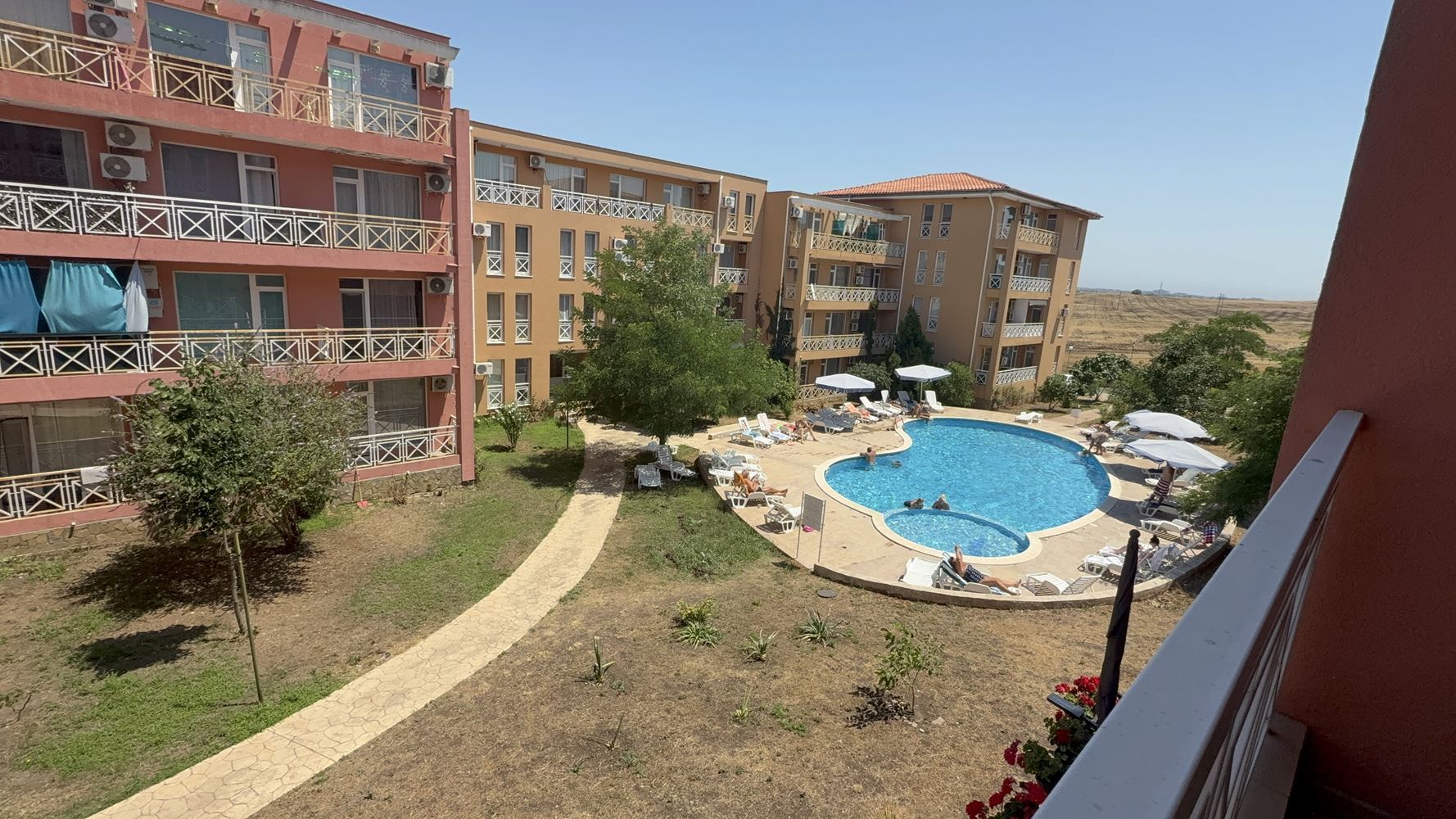 Furnished One-Bedroom Apartment with Pool View in Sunny Beach