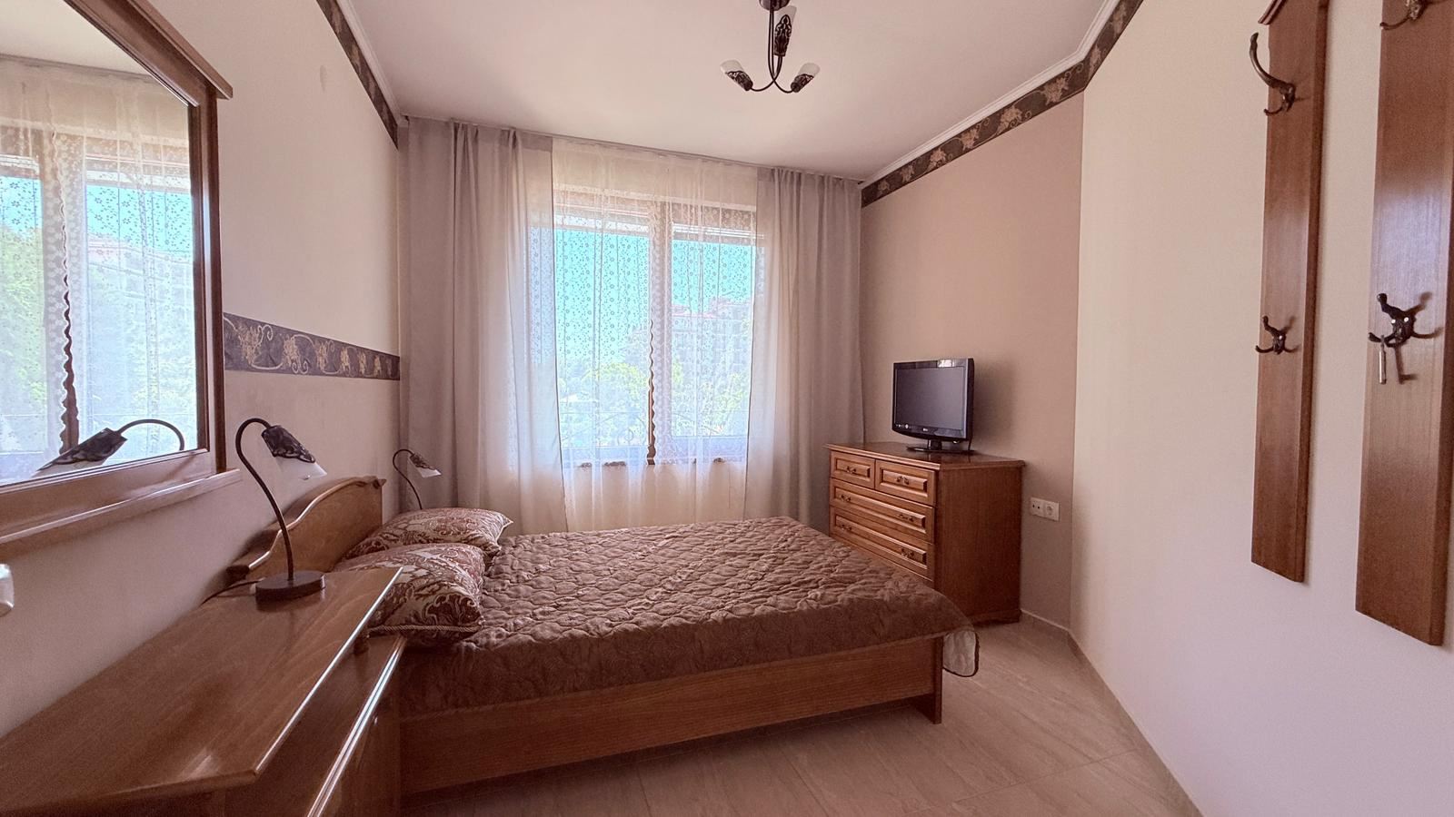 Luxury two-bedroom apartment in a complex in Nessebar – 200 meters from the beach, pool and garden view