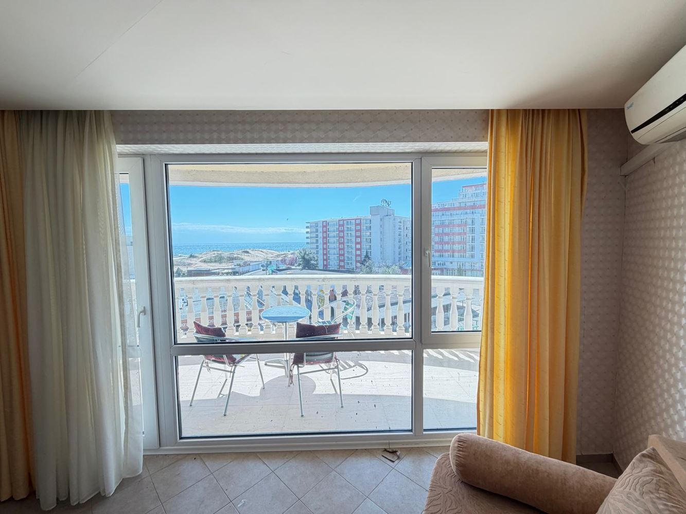Luxury two-bedroom apartment with sea view 100 meters from the beach in Sunny Beach