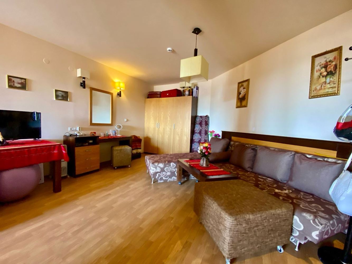 Spacious fully furnished studio with pool view in Sunny Beach – comfort, tranquility, and excellent investment