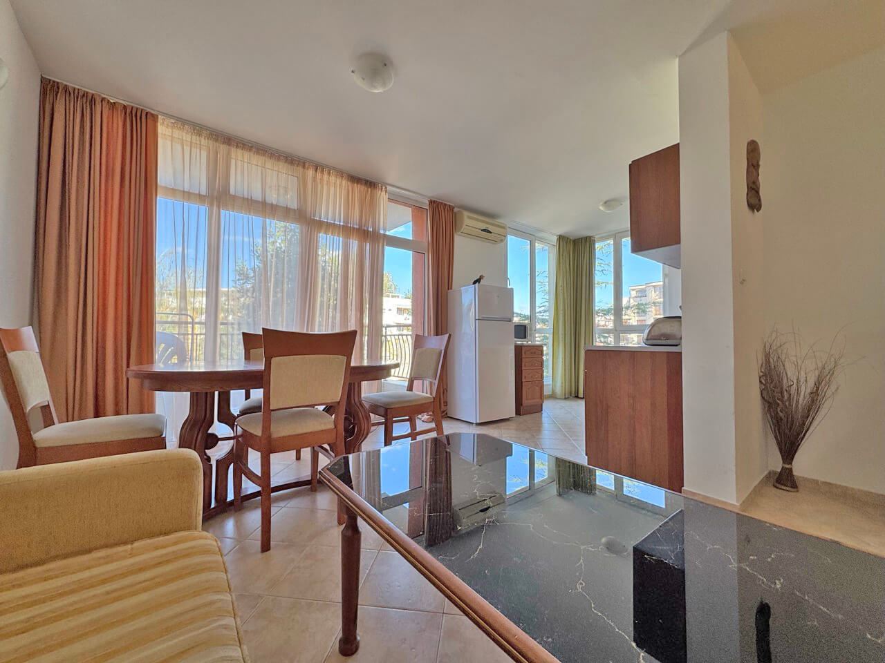 Furnished Apartment with Pool View in a Peaceful Green Area in Sunny Beach