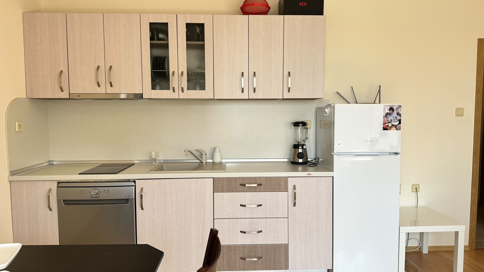 Bright two-bedroom apartment in a quiet area of Nessebar with a low maintenance fee