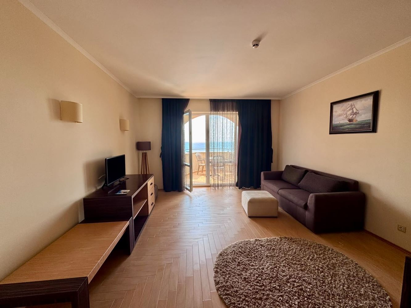 One-Bedroom Apartment on the First Line with Panoramic Sea View in Sunny Beach
