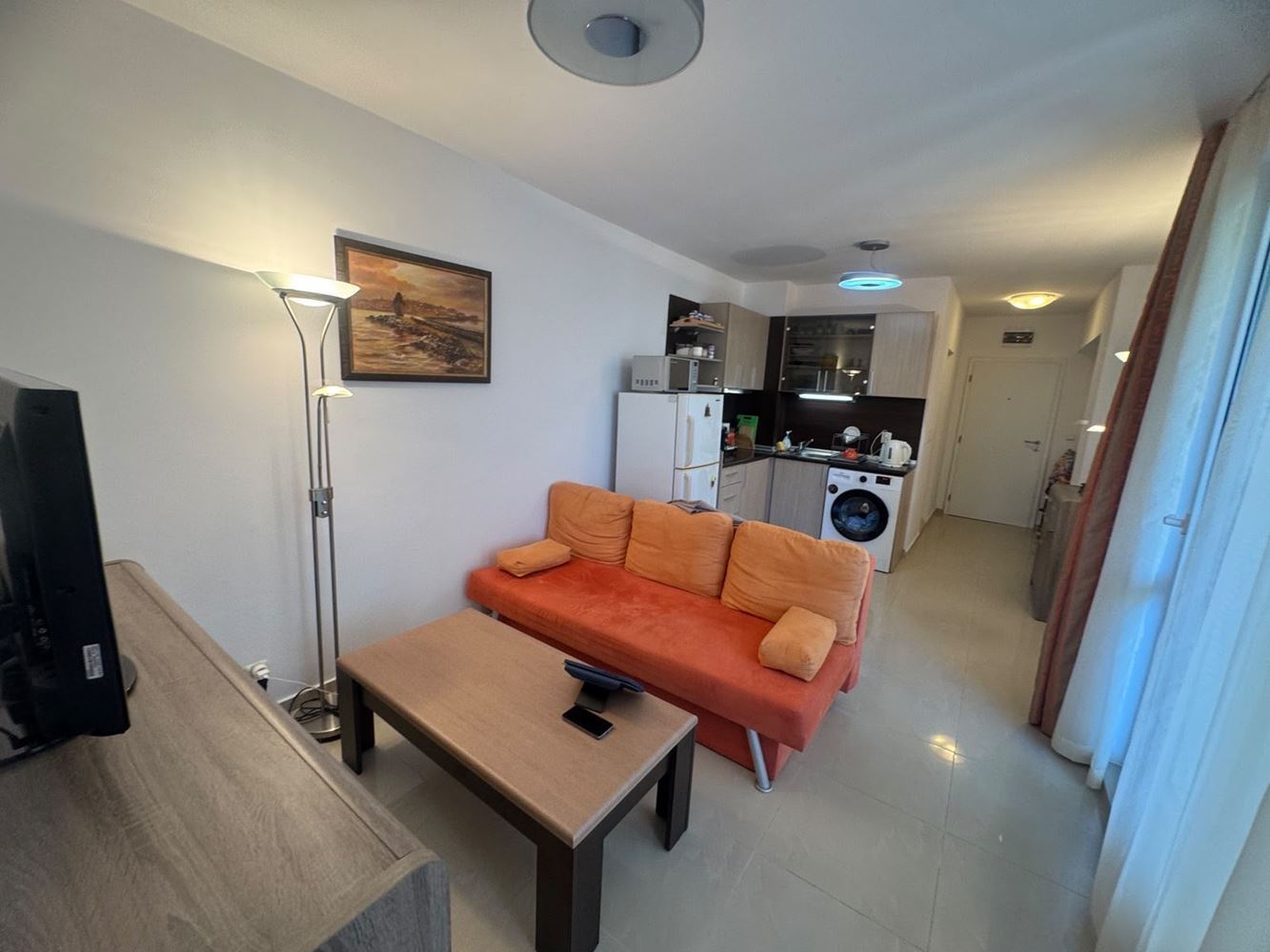South-Facing Apartment with Two Bedrooms and Underground Parking Space 200 m from the Sea in Pomorie