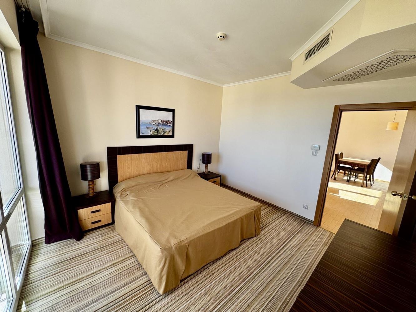Spacious one-bedroom apartment with a large terrace and panoramic sea view