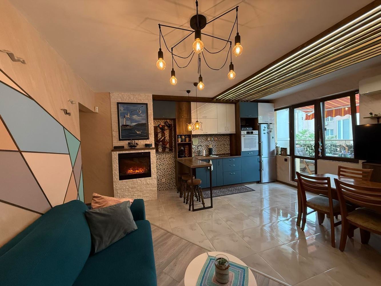 Large Two-Bedroom Apartment Opposite the Sanatorium in Pomorie – Three Terraces, Walk-In Wardrobe and Two Bathrooms