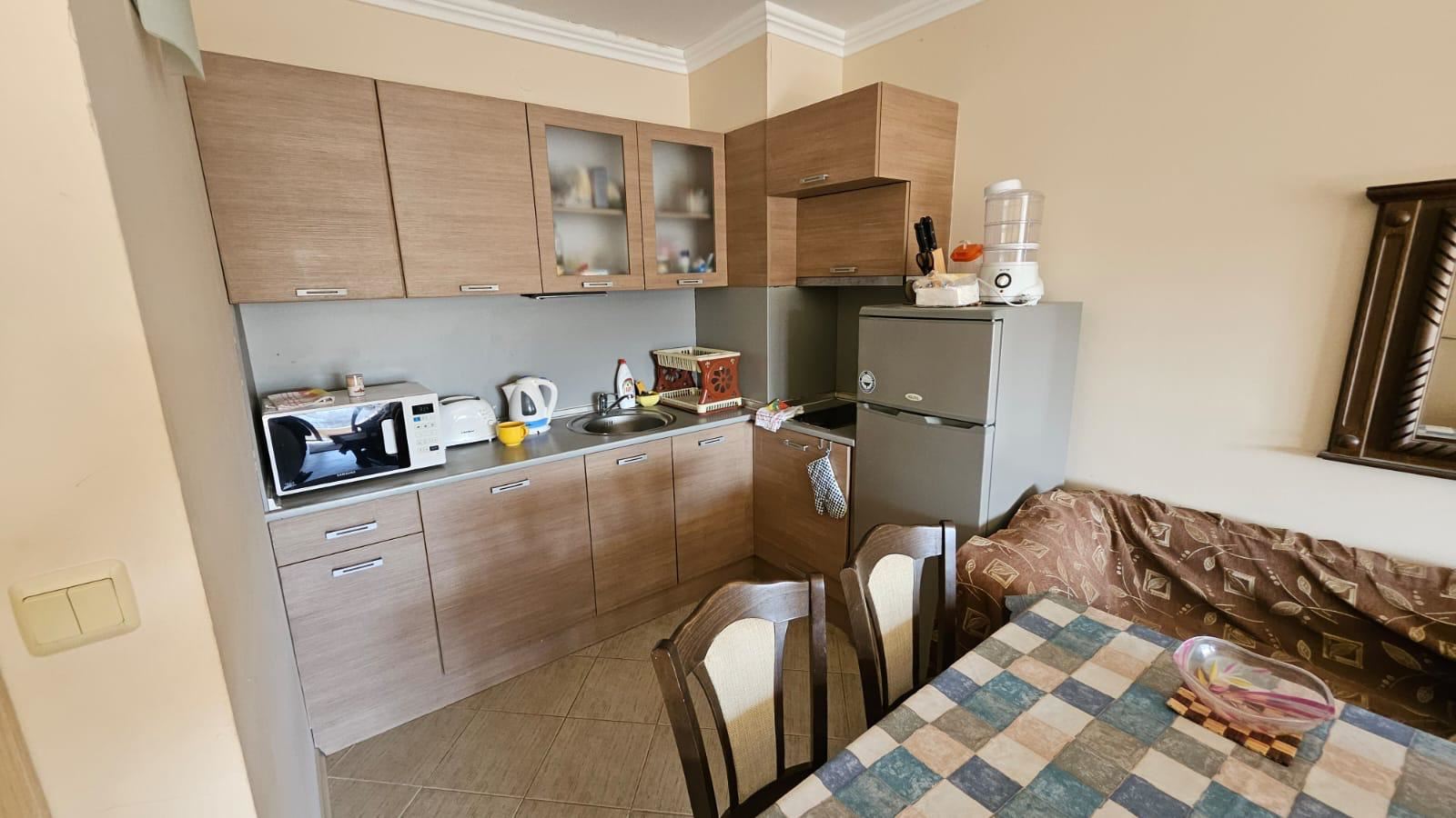 Spacious one-bedroom apartment on the first sea line in Tsarevo with full furnishing