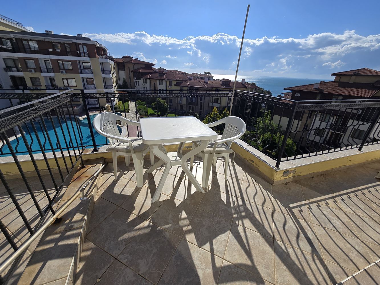 Panoramic Sea View on the First Line – Furnished One-Bedroom Apartment in Sveti Vlas