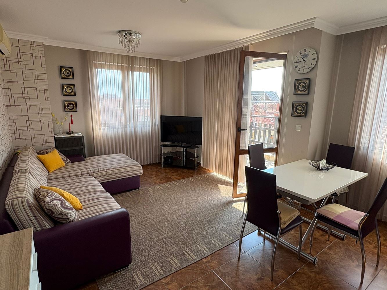 Three-room Apartment with Panoramic Sea View in Sveti Vlas – 200 m from the Beach
