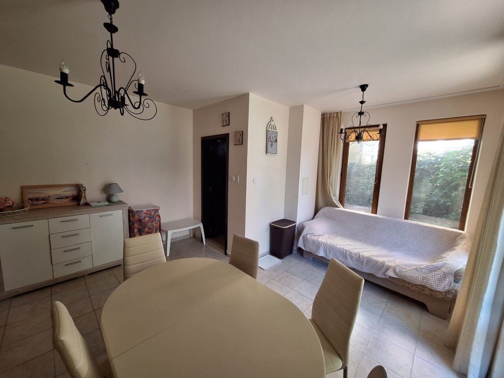 No maintenance fee – ground-floor studio with a private garden 200 m from the South Beach in Ravda