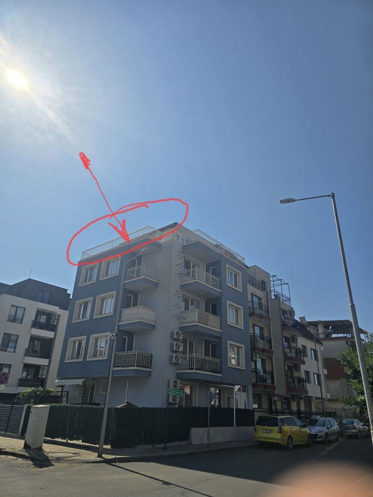 Studio with a Huge Panoramic Terrace and Wonderful View in Nessebar, Cherno More 2 District – No Maintenance Fee