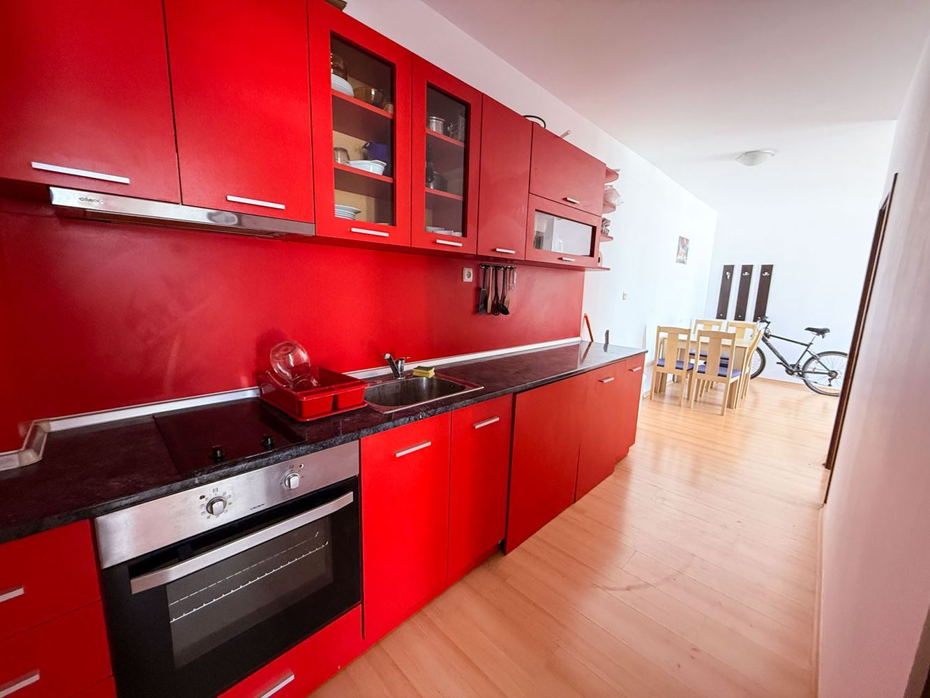 Three-room Apartment with Pool View in a Well-Maintained Complex near Sunny Beach