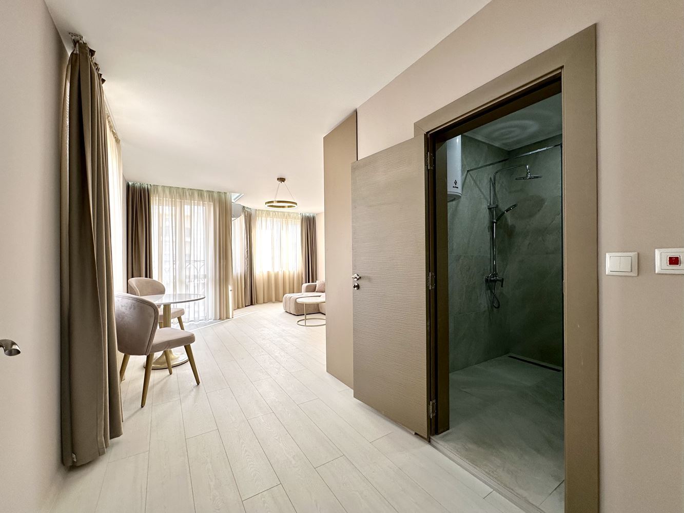 Cozy one-bedroom apartment with pool and green area view in Sunny Beach – ready to use