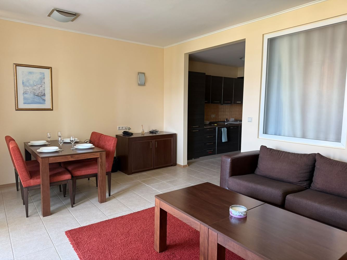 Spacious One-Bedroom Apartment on the First Line in Pomorie