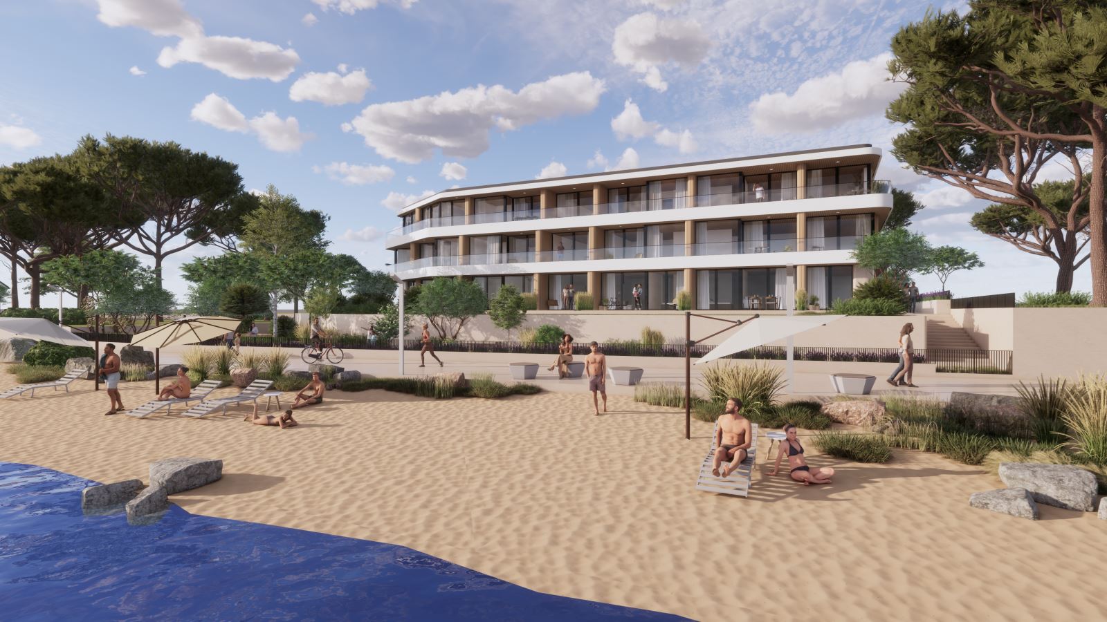 Two-bedroom apartment on the top floor with sea panorama on the first line in Kraimorie, Burgas