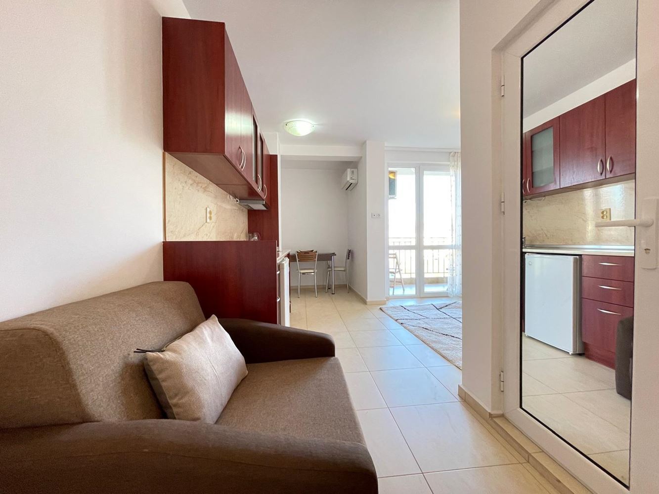 Stylish furnished studio in a year-round complex in Sunny Beach, 400 meters from the beach