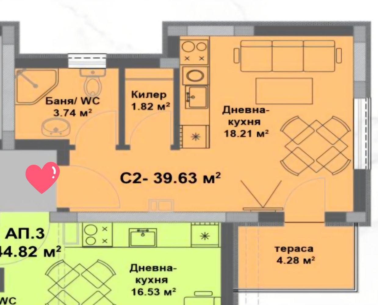 Functional ground-floor studio – excellent opportunity for investment or a cozy home