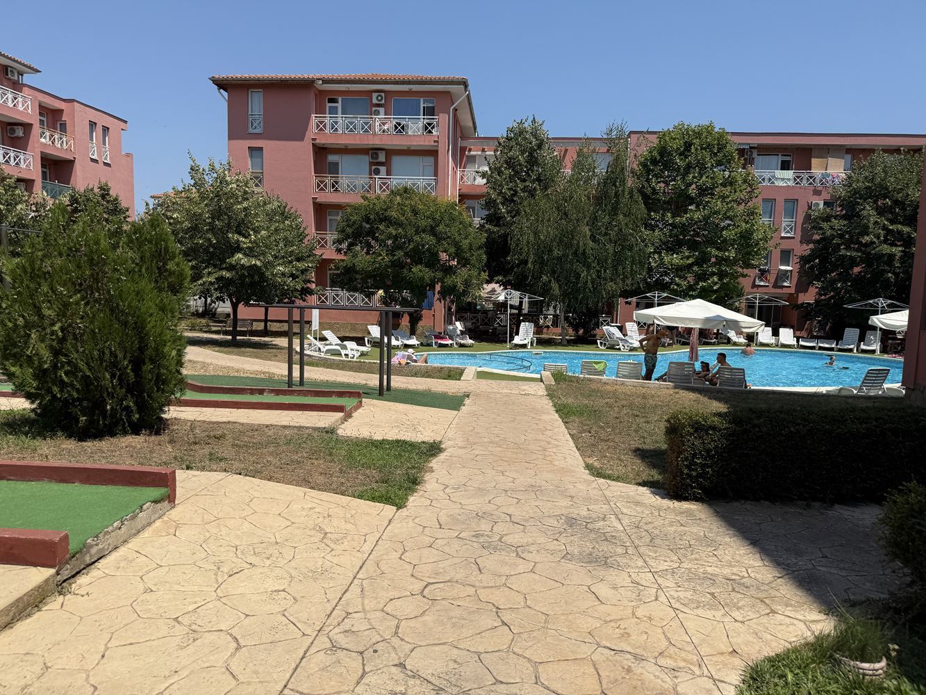 Furnished One-Bedroom Apartment with Pool View in Sunny Beach