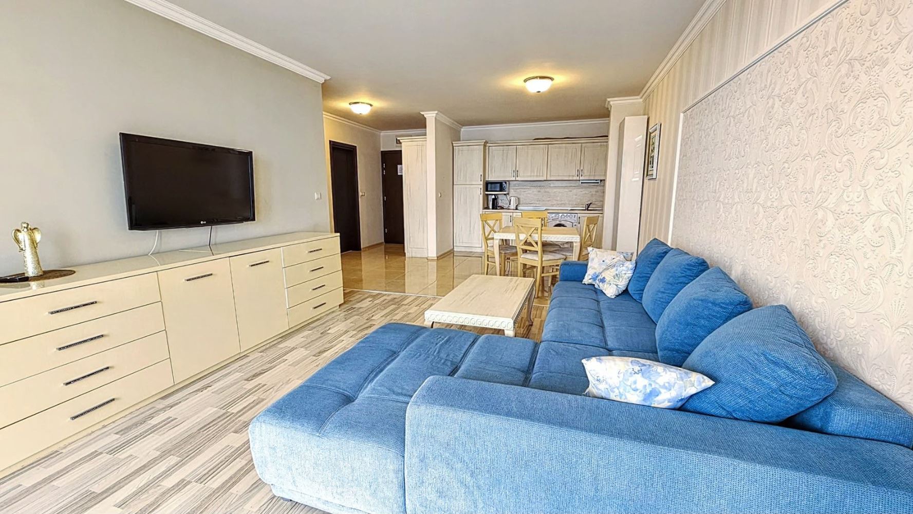 One-Bedroom Apartment on the First Line in Pomorie with Panoramic Sea View and Excellent Amenities