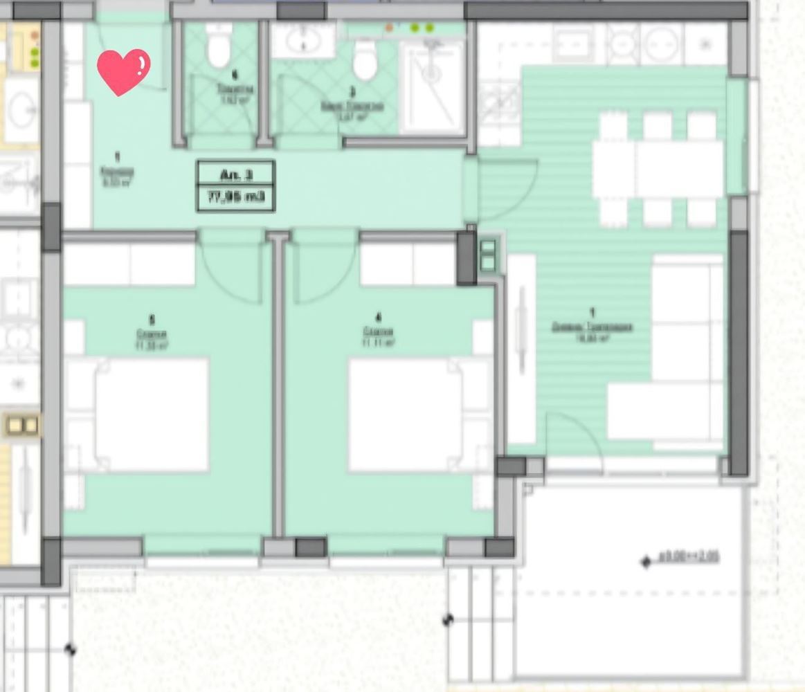Modern Two-Bedroom Apartment with Parking Space in a New Complex in Sunny Beach