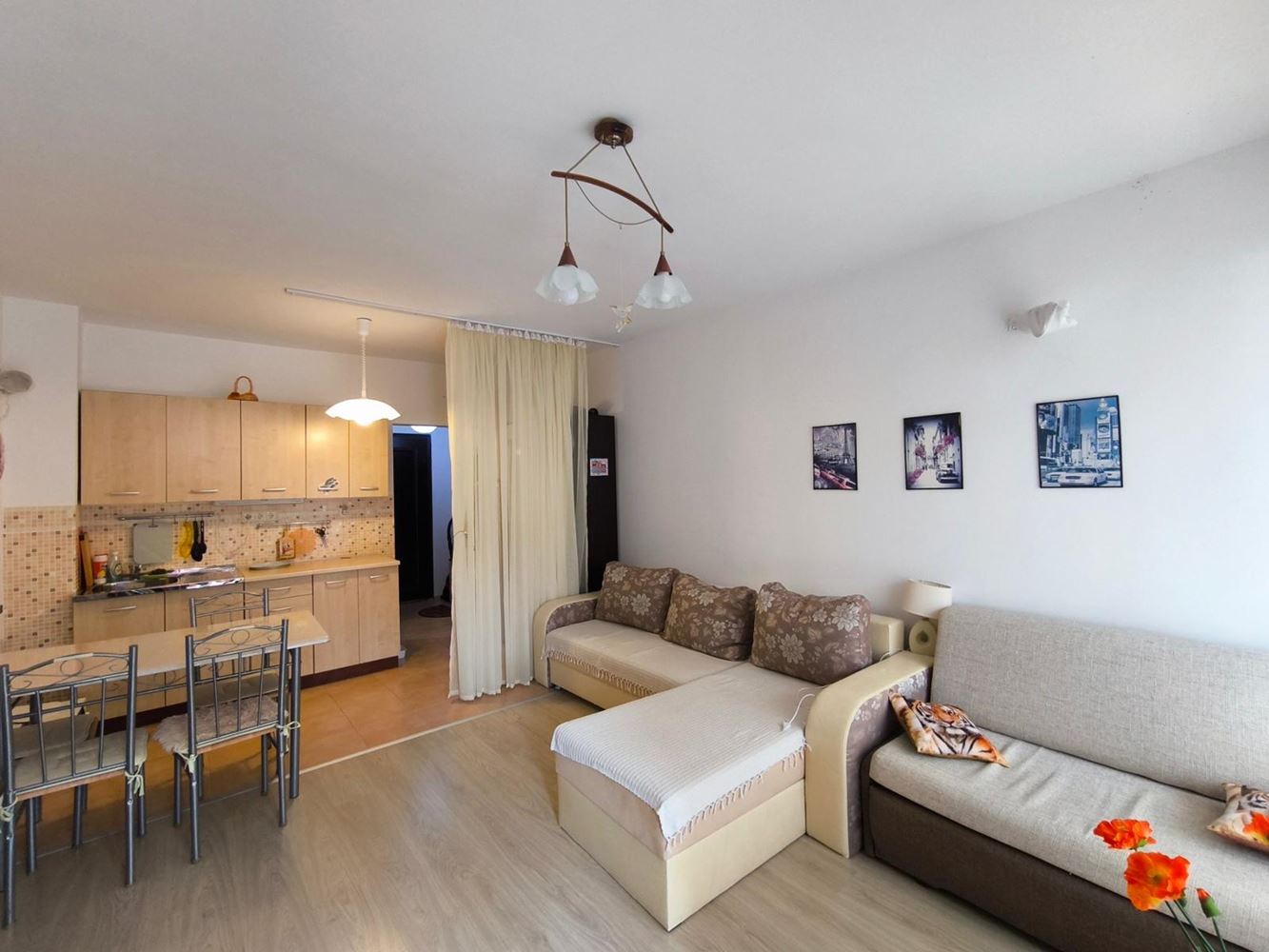Spacious and bright studio in Pomorie – central location, low expenses and excellent investment