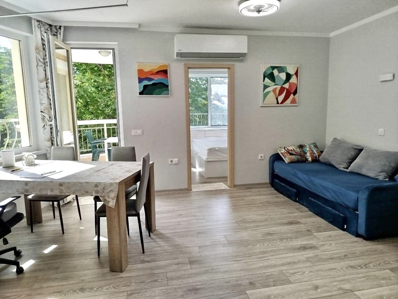 Two-room apartment 100 metres from the beach in Nessebar – tranquillity, greenery and an excellent location