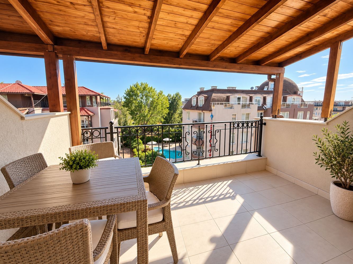 Apartment with Two Bedrooms and Two Terraces in a Peaceful Complex in Sunny Beach