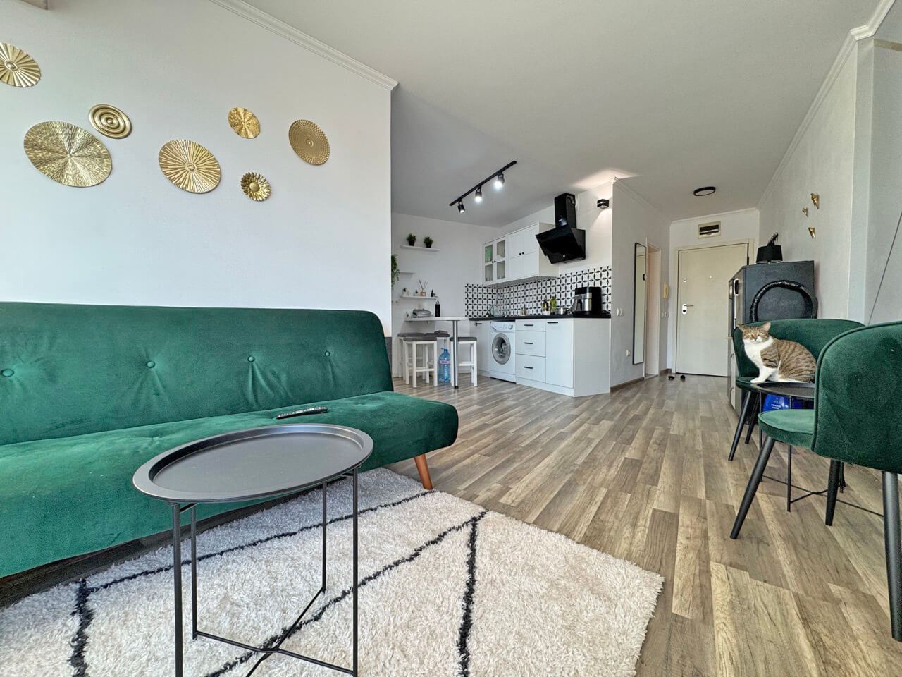 Apartment with modern furnishings and a large terrace 200 m from the beach in Sunny Beach