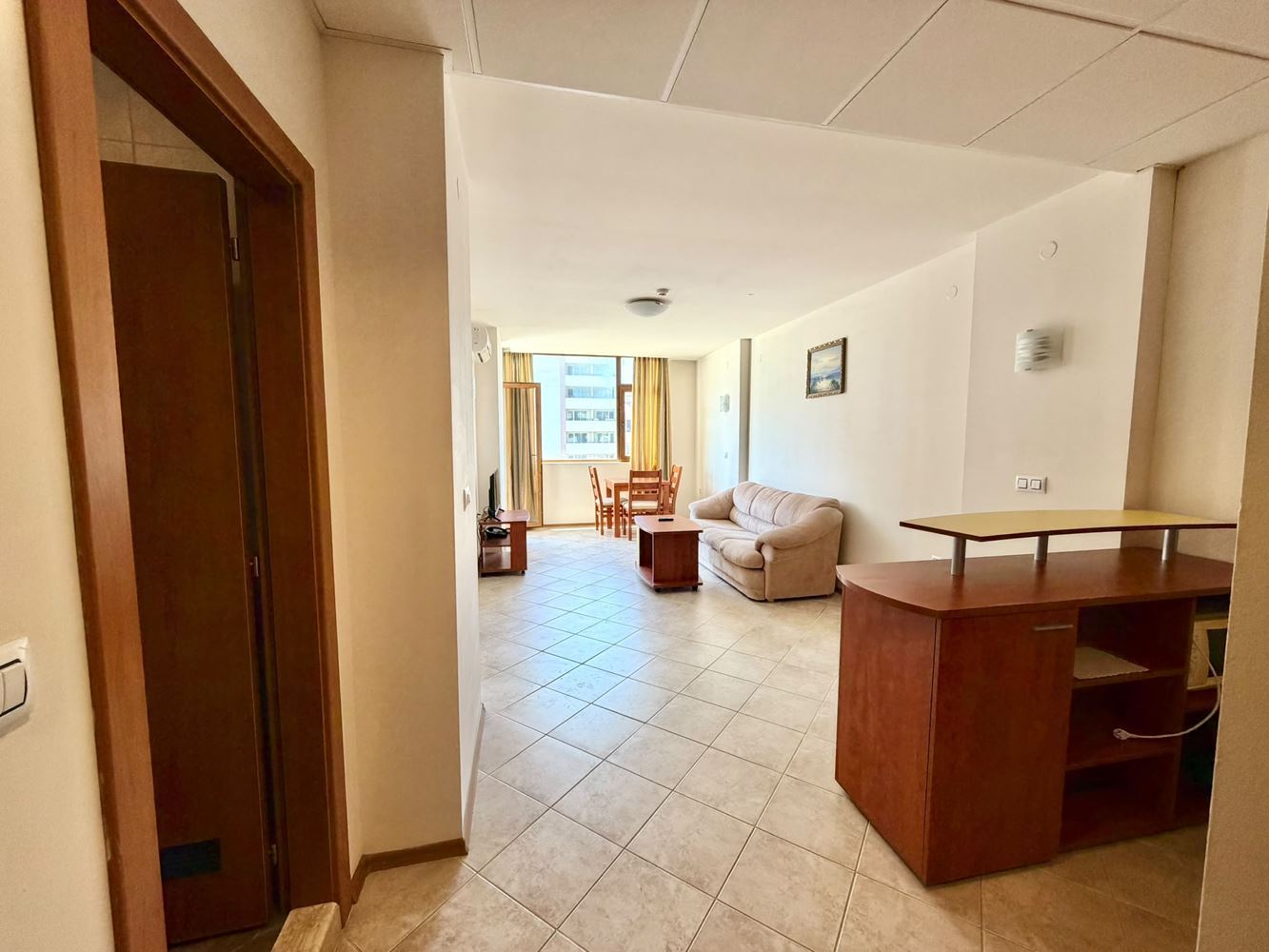 Spacious One-Bedroom Apartment with Sea View on the Second Line in Sunny Beach