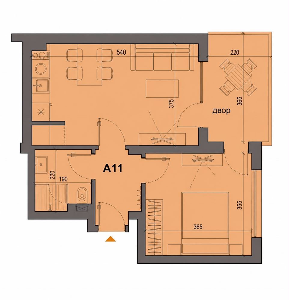 Apartment with a Private Garden 100 m from the Sea in Sarafovo – New Construction, Before Act 15