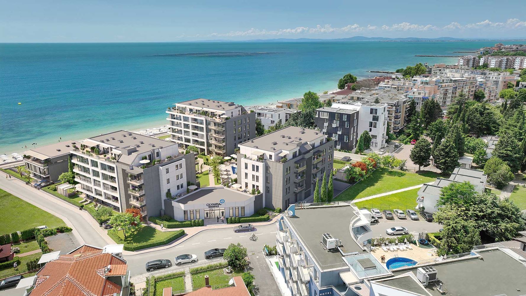 Spacious Four-room Apartment with Direct Panoramic Sea View in a Luxury First-Line Complex in Ravda