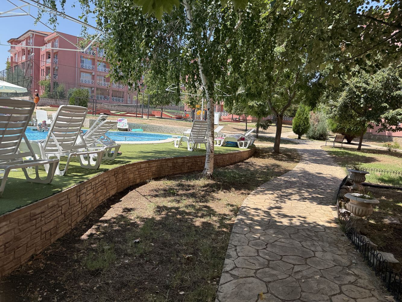 Furnished One-Bedroom Apartment with Pool View in Sunny Beach