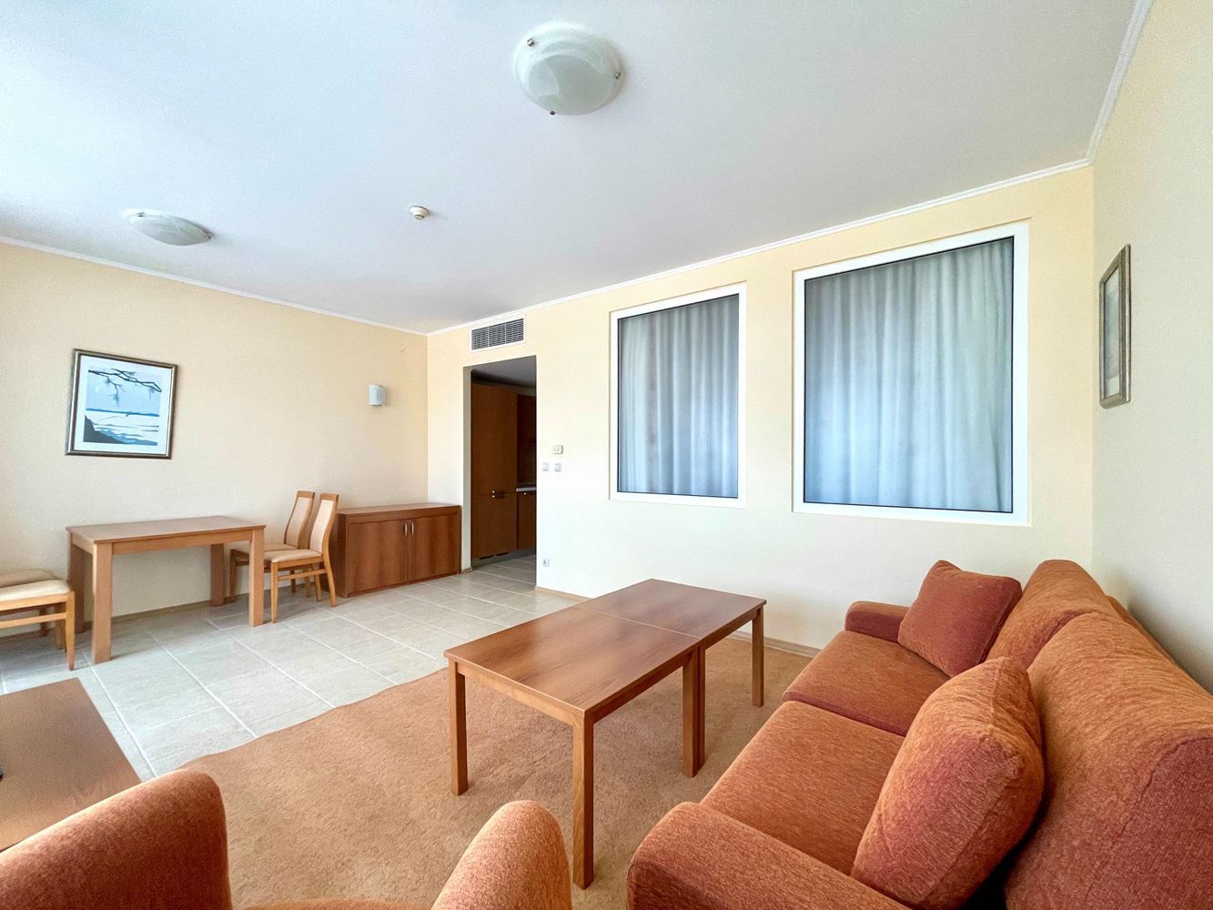 Spacious One-Bedroom Apartment on the First Sea Line in Pomorie with Sea View