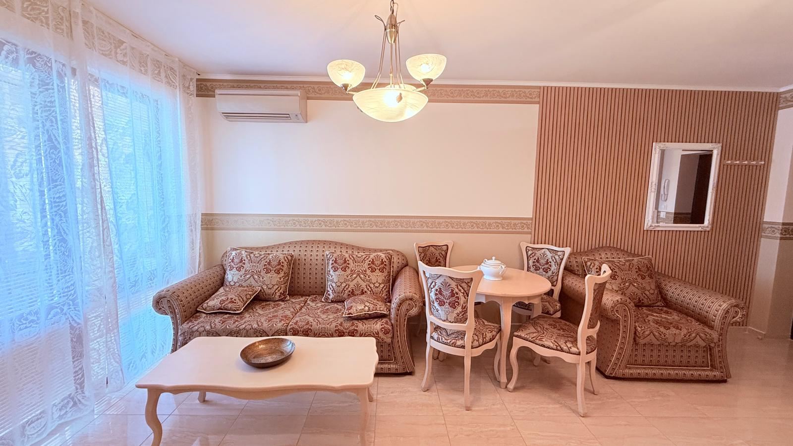Luxury two-bedroom apartment in a complex in Nessebar – 200 meters from the beach, pool and garden view