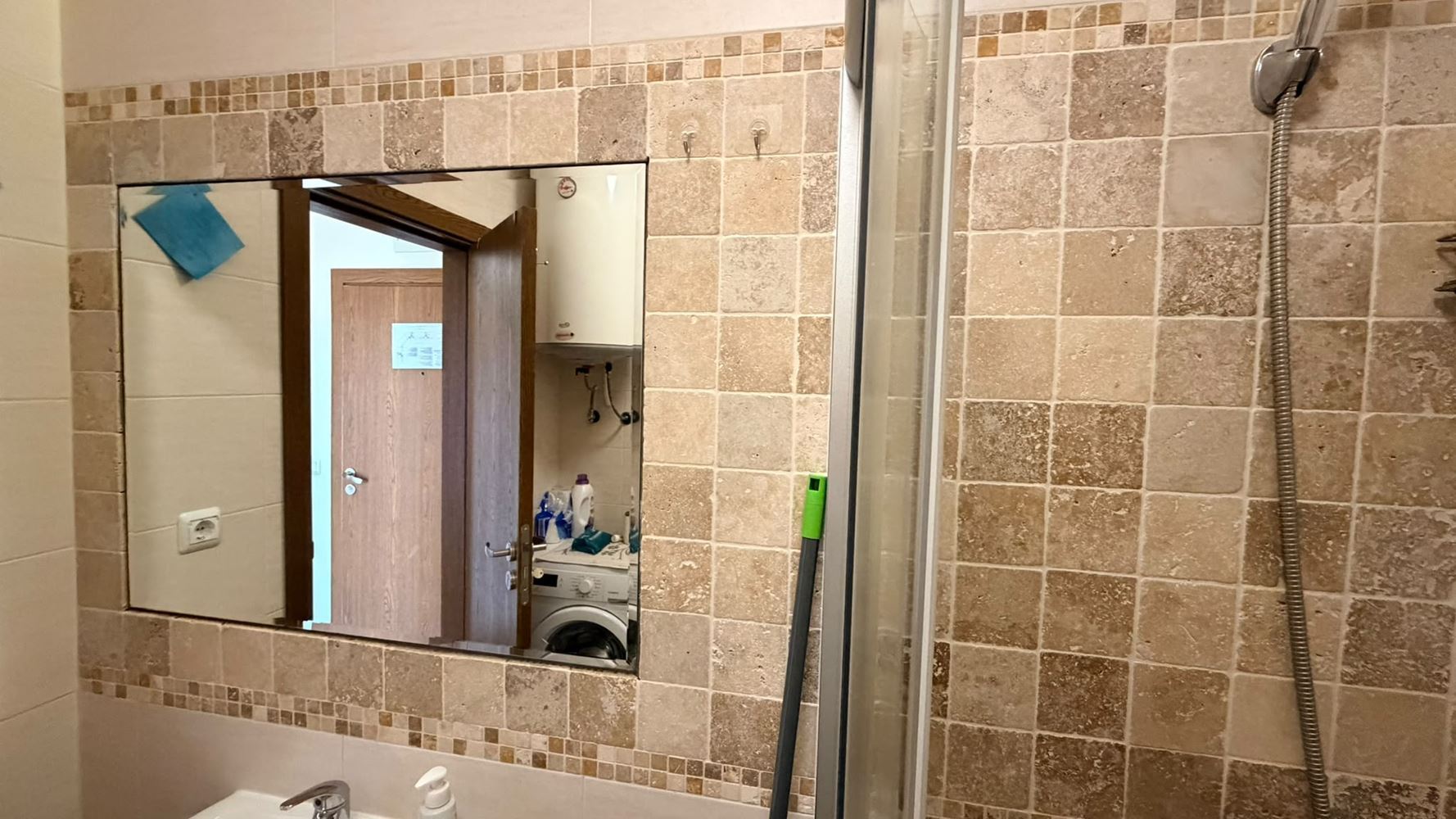 Two-room apartment with panoramic sea view, just a step away from the sea in Ravda