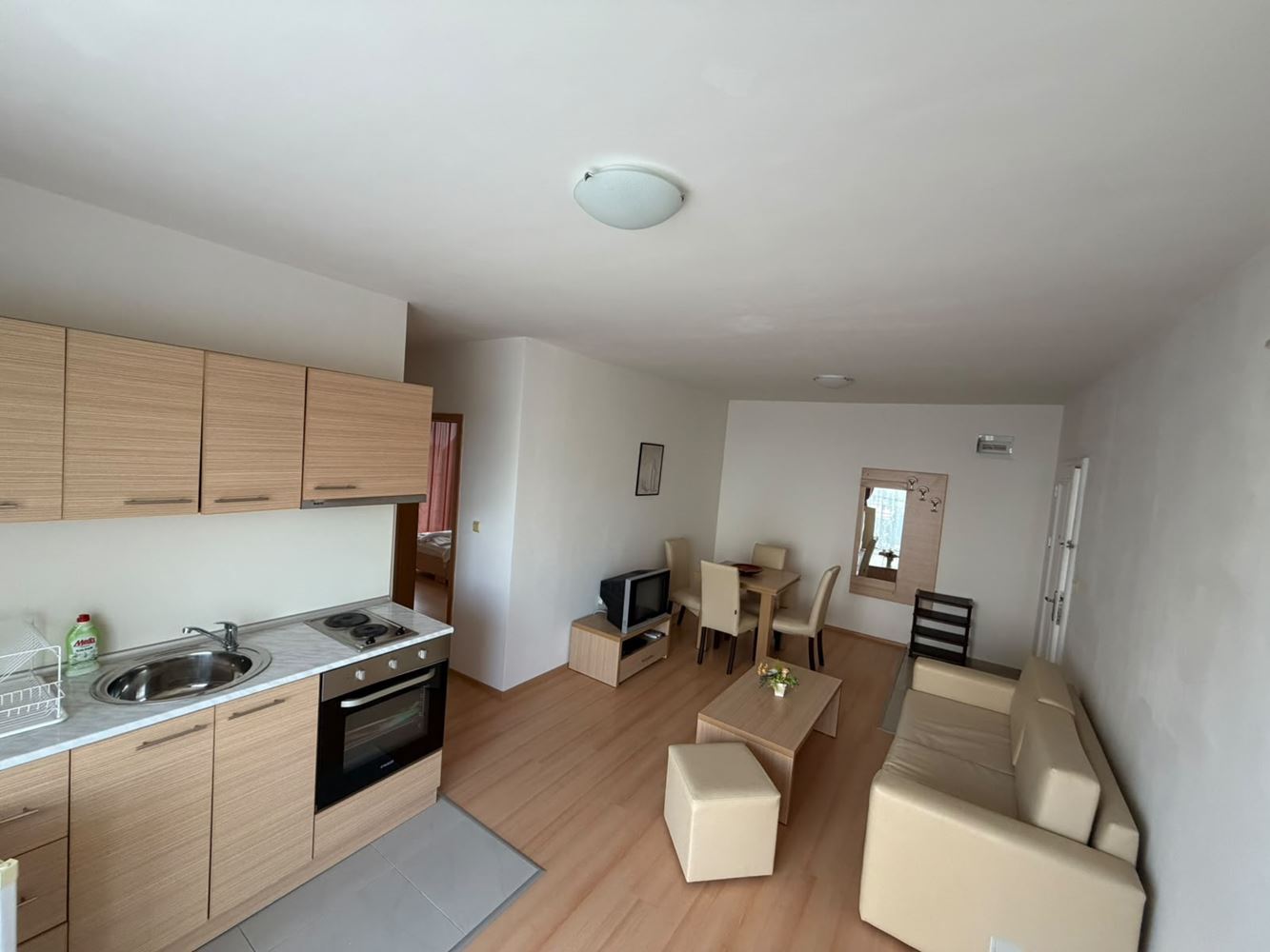 Spacious two-bedroom apartment with sea and mountain views in a beautiful gated complex near the sea