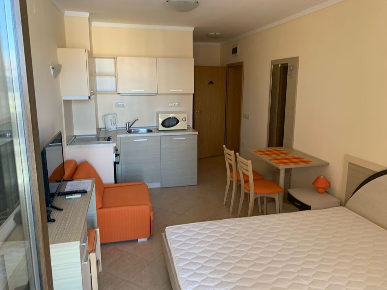 Studio with pool view in Sunny Beach – modern complex with extensive infrastructure