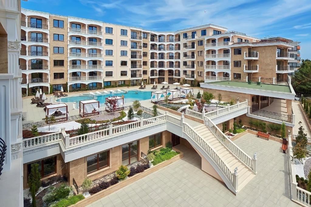 New One-Bedroom Apartment with Pool and Sea View in a Luxury First-Line Complex in Nessebar