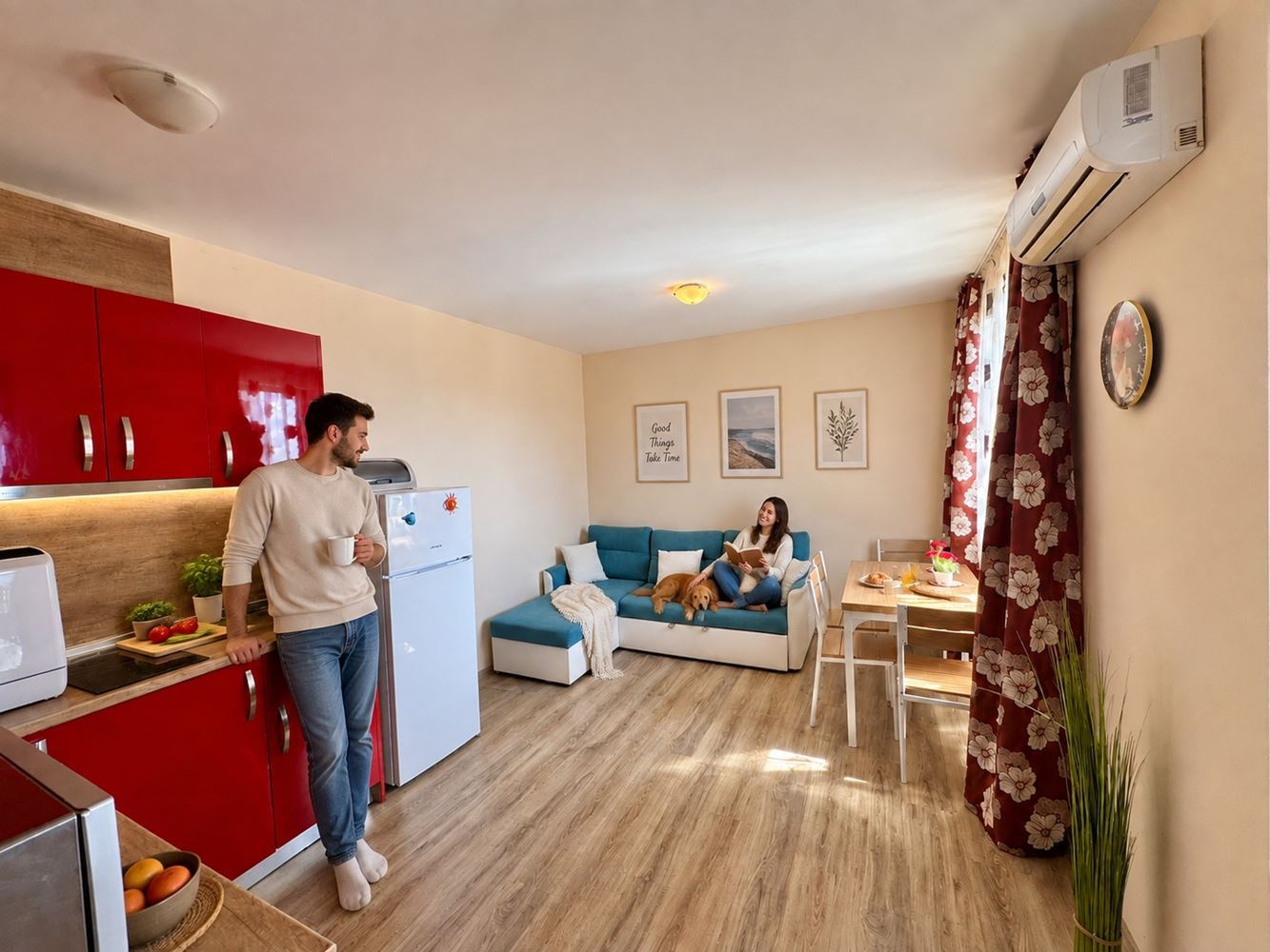 Sea view and comfort in Nessebar – fully furnished one-bedroom apartment
