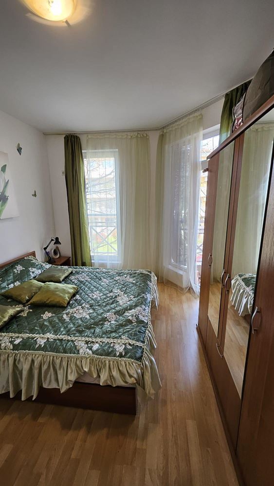 Modern one-bedroom apartment in a gated complex with pools and water attractions in the Sunny Beach area