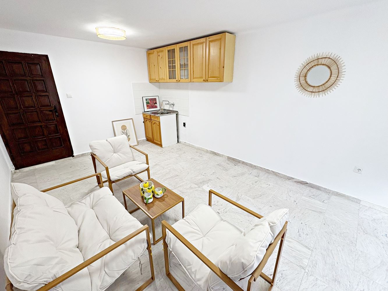 Two independent residential spaces with sea view in the center of Sveti Vlas – designer interior and private parking space