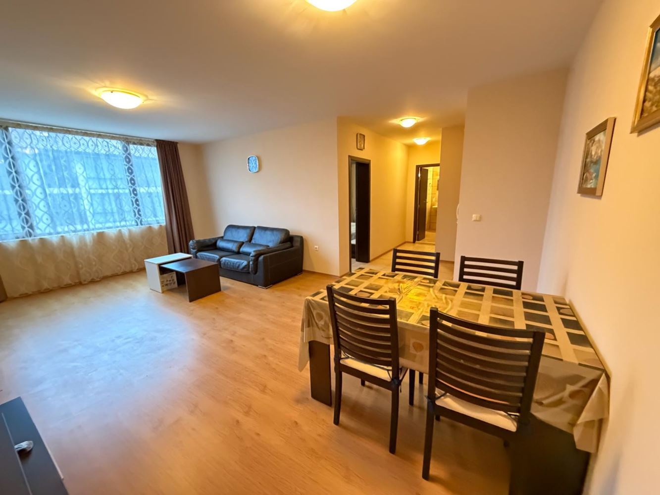 Spacious three-room apartment in Nessebar – fully furnished, in a quiet and fast-developing area near the sea