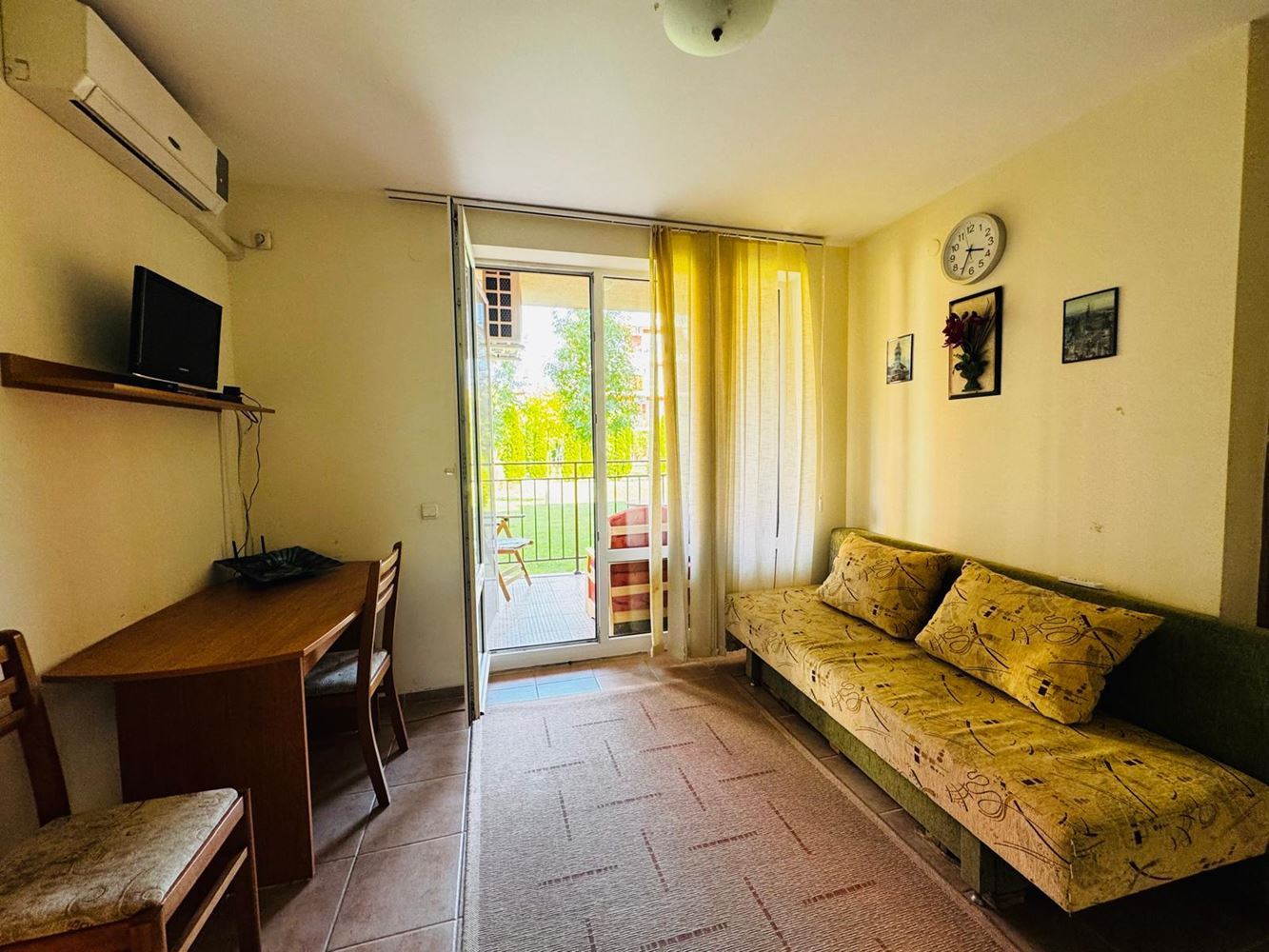 Cozy Three-room Apartment on the Ground Floor in Sunny Beach – Excellent Investment Near the Aquapark and the Sea