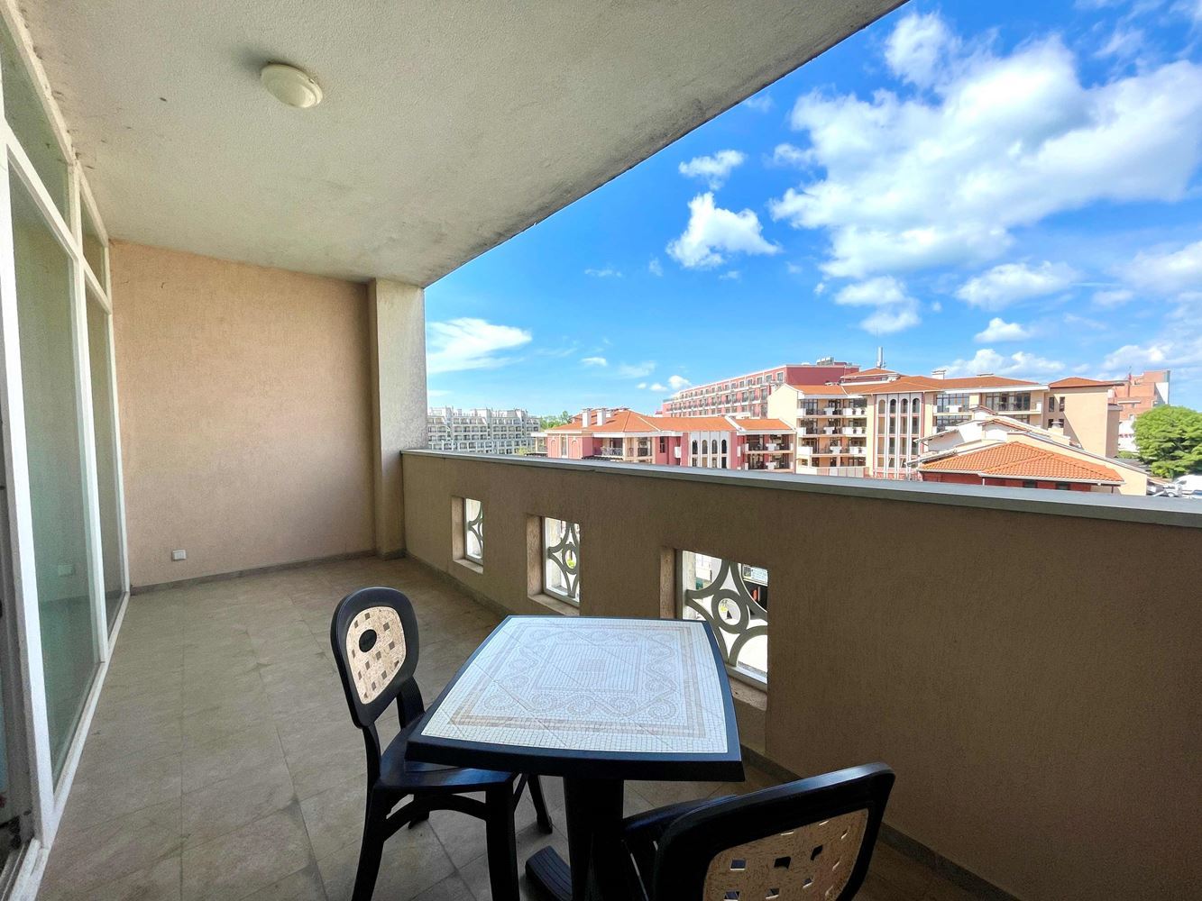 Spacious One-Bedroom Apartment on the First Sea Line in Pomorie with Sea View