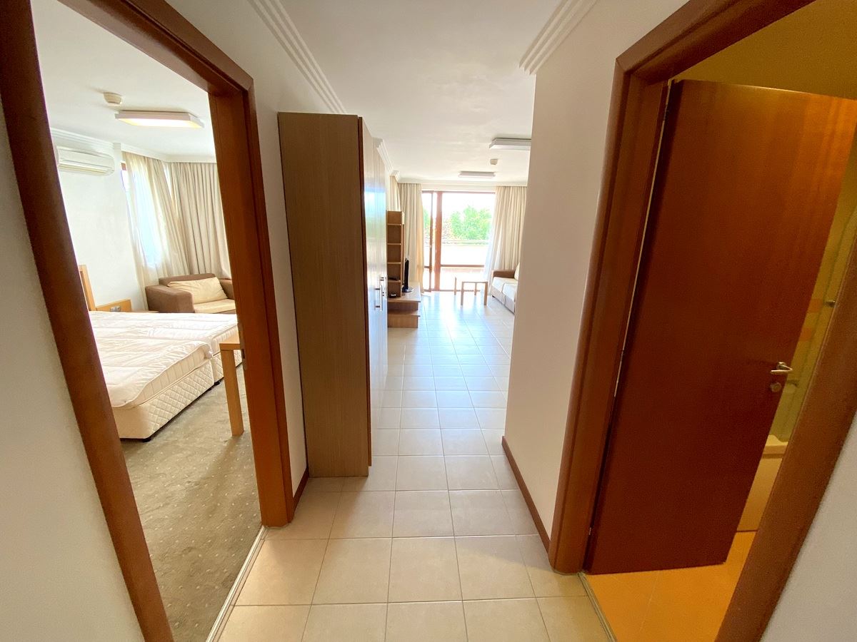 One-bedroom apartment on the first sea line in Ravda – luxury, nature, and impressive pool view