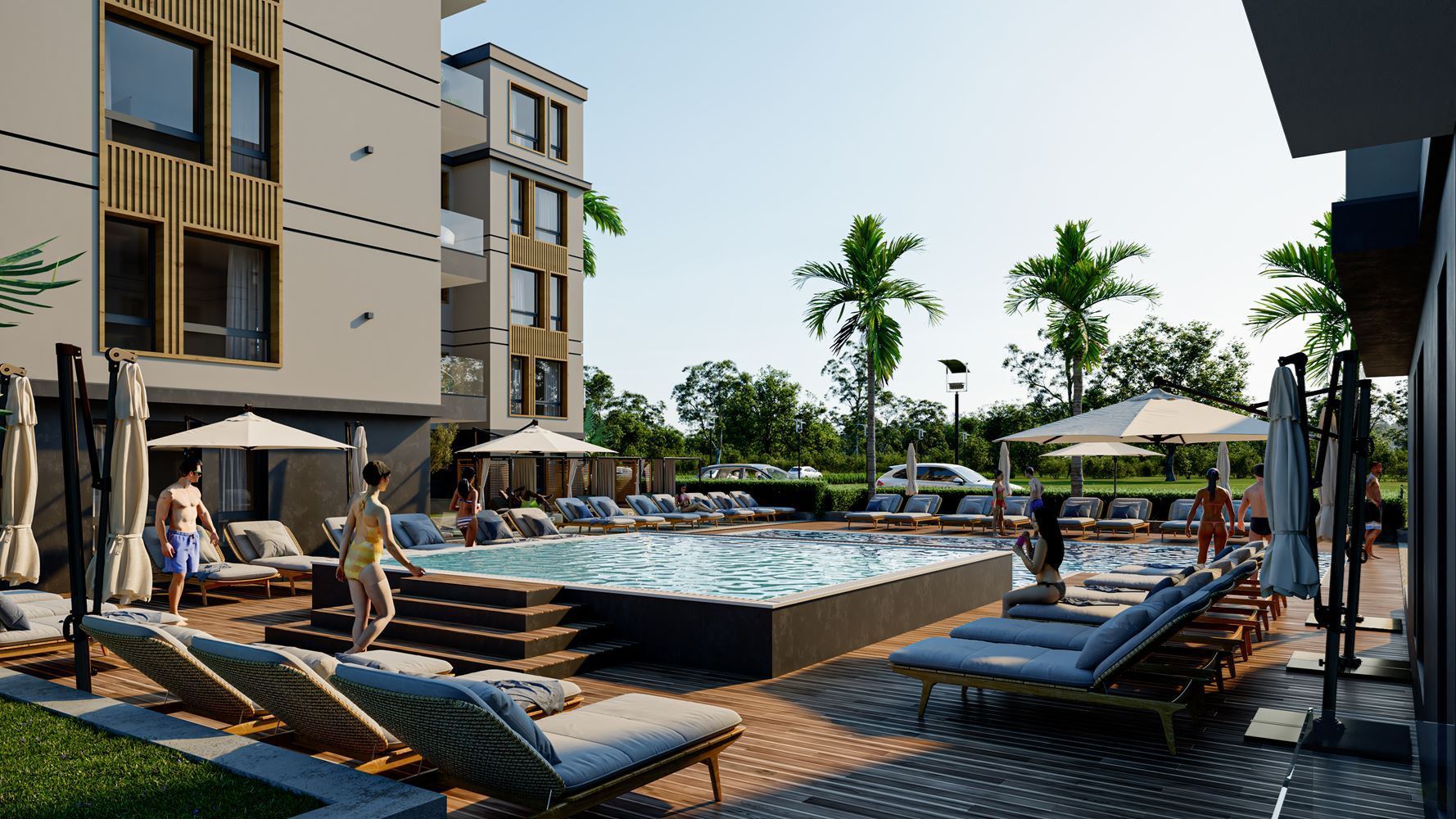 Spacious and bright studio apartment in a new complex – 500 meters from the sea
